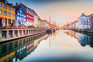 Art Photography Copenhagen, Denmark. Nyhavn, Kobenhavn's iconic canal,, emicristea, (40 x 26.7 cm)
