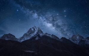 Art Photography Milky way over Ama Dablam, Sagarmatha NP, Nepal, Weerakarn Satitniramai, (40 x 24.6 cm)