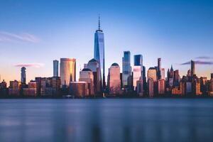Art Photography Freedom Tower and Lower Manhattan from New Jersey, cmart7327, (40 x 26.7 cm)