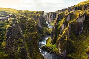 Art Photography Fjadrargljufur canyon in Iceland, Stefan Cristian Cioata, (40 x 26.7 cm)