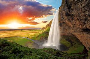 Art Photography Waterfall, Iceland - Seljalandsfoss, TomasSereda, (40 x 26.7 cm)