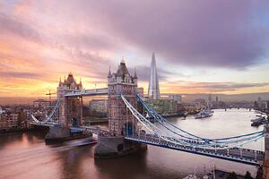 Art Photography Tower Bridge and The Shard at sunset, London, Laurie Noble, (40 x 26.7 cm)