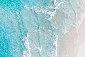 Art Photography Aerial view of ocean and a, Abstract Aerial Art, (40 x 26.7 cm)