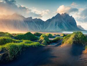 Art Photography Black sand dunes on the Stokksnes headland, Andrew_Mayovskyy, (40 x 30 cm)