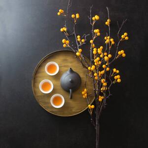 Art Photography Chinese afternoon tea still life., twomeows, (40 x 40 cm)