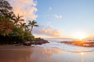 Art Photography sunset hawaii beach, M Swiet Productions, (40 x 26.7 cm)
