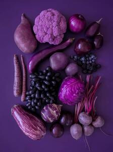 Art Photography Purple fruits and vegetables, gerenme, (30 x 40 cm)