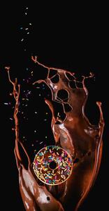 Art Photography Chocolate splash and a donut with, Dina Belenko Photography, (26.7 x 40 cm)