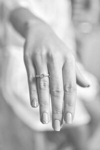 Art Photography Women hand with diamond ring. Wedding accessories, Kyrylo Matukhno, (26.7 x 40 cm)