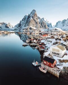 Photography aerial view of Reine in Norway, franckreporter, (30 x 40 cm)