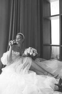 Art Photography beautiful bride in the morning - stock photo, Serhii Mazur, (26.7 x 40 cm)