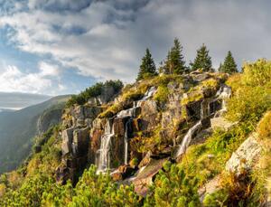 Art Photography Pancava waterfall in Karkonosze national park, alex_ugalek, (40 x 30 cm)