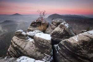 Photography PINK MORNING,Scenic view of mountains against, Karel Stepan / 500px, (40 x 26.7 cm)