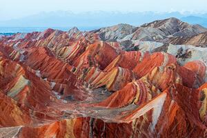 Art Photography Colorful mountain in Danxia landform in, Ratnakorn Piyasirisorost, (40 x 26.7 cm)