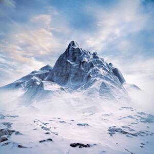 Photography Mountain peak scene, grandeduc, (40 x 40 cm)