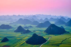 Photography China, Yunnan, Luoping, Fields of rapeseed, Tuul & Bruno Morandi, (40 x 26.7 cm)