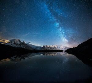Art Photography France, Mont Blanc, Lake Cheserys, Milky, Westend61, (40 x 35 cm)