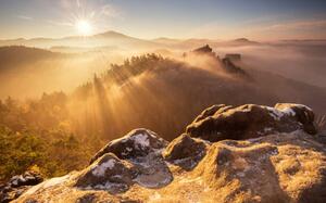 Art Photography Misty morning,Scenic view of mountains against, Karel Stepan / 500px, (40 x 24.6 cm)