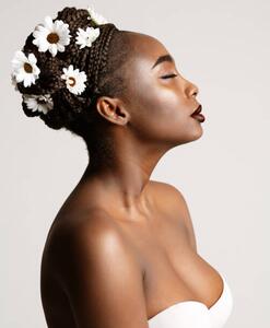 Art Photography Beauty Profile of African American Woman, inarik, (35 x 40 cm)