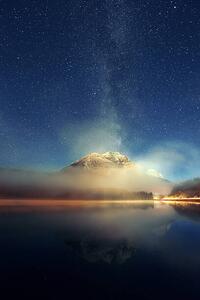 Art Photography Milky way mountain lake, Songquan Deng, (26.7 x 40 cm)