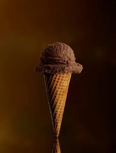 Art Photography Chocolate Ice Cream Cone, Lew Robertson, (30 x 40 cm)