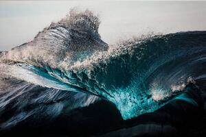 Photography Extreme close up of thrashing emerald ocean waves, Philip Thurston, (40 x 26.7 cm)