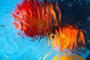 Photography Red, orange, blue, yellow colorful abstract, Alexander Shapovalov, (40 x 26.7 cm)