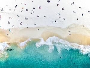 Photography An aerial beach shot of people, Felix Cesare, (40 x 30 cm)