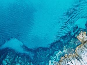 Art Photography Clear blue sea and rocks, pixelfit, (40 x 30 cm)
