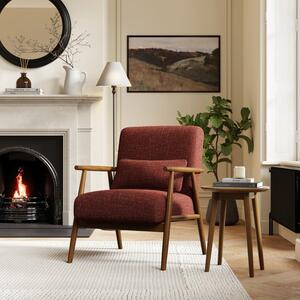 Return - Alpine Spindle Multi Tone Weave Occasional Chair, Rust
