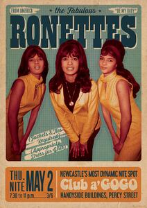 Poster The Ronettes - Newcastle, (59.4 x 84 cm)
