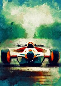 Art Poster Formula 1 smaragd, Justyna Jaszke, (30 x 40 cm)