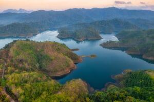 Photography Aerial view of Rajjaprapha dam Kao, Kanok Sulaiman