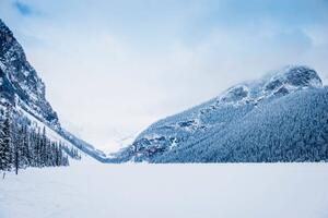 Photography Snowy mountains in remote landscape, Lake, Jacobs Stock Photography Ltd