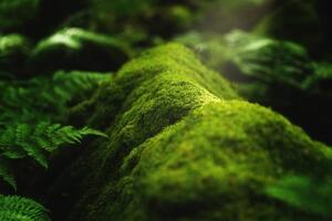 Art Photography Closeup shot of moss and plants, Wirestock, (40 x 26.7 cm)