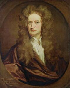 Photography Portrait of Isaac Newton, 1702, Kneller, Godfrey