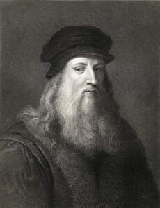 Art Photography Leonardo da Vinci engraving), English School,, (30 x 40 cm)