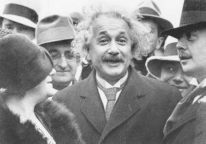 Art Photography Albert Einstein and his wife Elsa Lowenthal, Unknown photographer,, (40 x 26.7 cm)