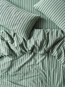Pine Green Pembroke Stripe Linen Blend Duvet Cover | Single | Piglet in Bed