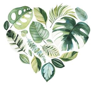 Art Print Handpainted illustration with colorful tropical leaves., Ekaterina Skorik