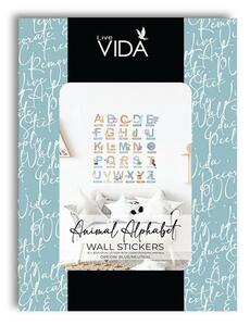 Live Vida Alphabet Wall Stickers with Animal Figures 26 pcs - Blue
