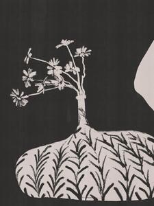 Illustration Plump Vase With Slender Flowers, Little Dean, (30 x 40 cm)