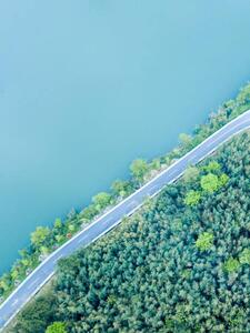 Art Photography Highway beside the lake, Tingting Wu, (30 x 40 cm)