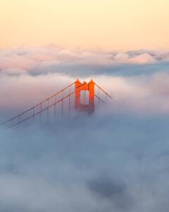 Art Photography Golden Gate Bridge, Zeyu Wang, (30 x 40 cm)
