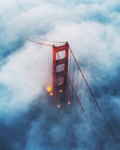 Photography Golden Gate Bridge foggy low, jonathan borruso, (30 x 40 cm)