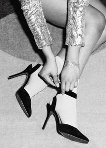 Art Photography Legs Party Black and White, Pictufy Studio, (30 x 40 cm)