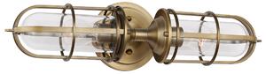 Quintiesse QN-URBANREST2 Urban Restoration Vintage 2 Light Wall Light In Dark Antique Brass IP44