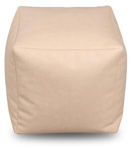 Kaikoo Faux Leather Beanbag Cube Cream