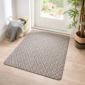 Marvel Boucle Geometric Washable Rug Geometric Natural