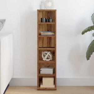 Baina Wooden Bookcase With 6 Shelves - Brown